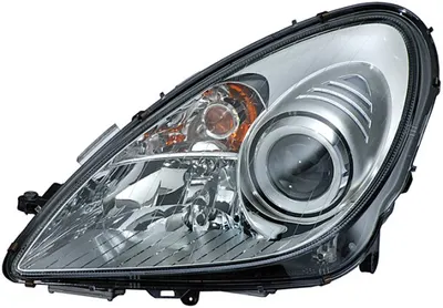 Far dreapta (2 H7, reglaj electric, cu motoras, fundal argintiu, fundal transparent) MERCEDES Clasa SLK 2004-2011