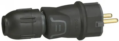Fisa Legrand - 50340, 2Р+Т, 16A, ІР44, 250V, negru