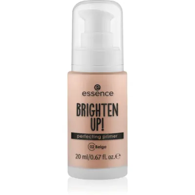 essence BRIGHTEN UP! Perfecting Primer Primer lichid sub machiaj culoare 02 Beige 20 ml