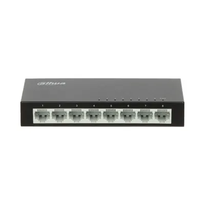 Switch cu 8 porturi Dahua SF1008-EUR, 1.6 Gbps, 1.19 Mpps, 2k MAC, plug and play , fara management