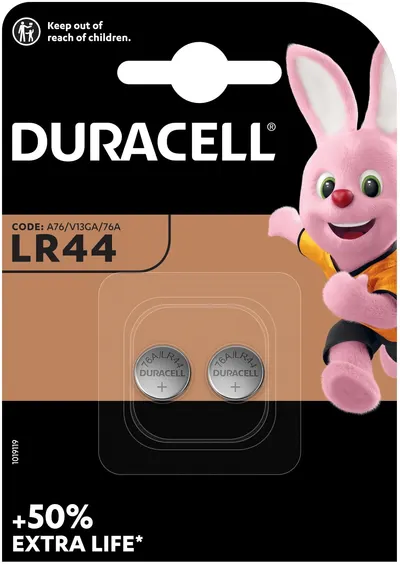 Baterii alcaline Duracell - LR44, 2 buc.