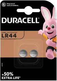Baterii alcaline Duracell - LR44, 2 buc.