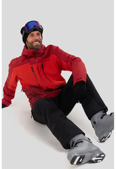 Jacheta cu model colorblock pentru ski Nelson Allmountain - Rosu