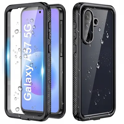 Husa Waterproof pentru Samsung Galaxy A57 5G, ShellBox, Neagra