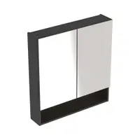 Dulap suspendat cu oglinda Geberit Selnova Square, 60 cm, gri inchis mat