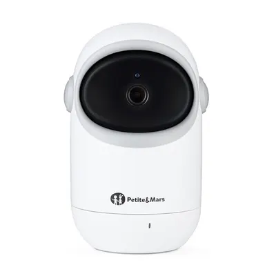 Video monitor, Petite&Mars, Eve 5.0, Ecran HD, Autonomie baterie pana la 16 ore, Raza de actiune 300m, Suport pentru pana la 4 camere, Comunicare bidirectionala, 8 melodii, Activare VOX la voce, Alb