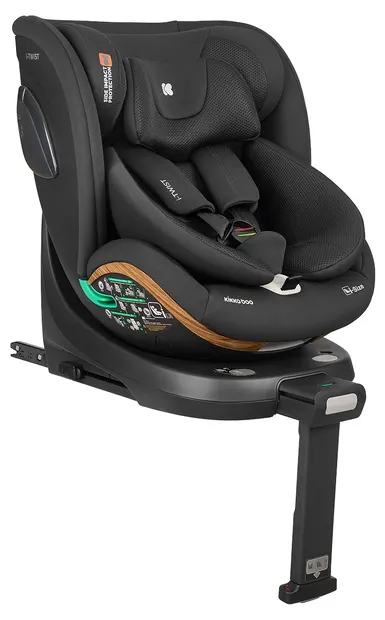 Scaun auto KikkaBoo - i-Twist, 360°, cu IsoFix, i-Size, 40-150 cm, Black 2026