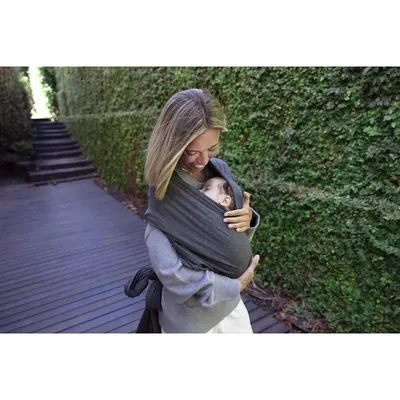 Wrap bebe Jane Cocoon Grey Land ergonomic, de la nastere pana la 20 kg, cu multiple pozitii de purtare