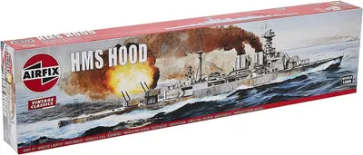 Model de asamblat Airfix Militar: Nave - Crucişător liniar britanic HMS Hood (Vintage Classics)