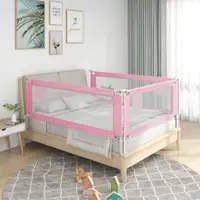 Gossi balustrada de protectie pat copii, roz, 90x25 cm, textil