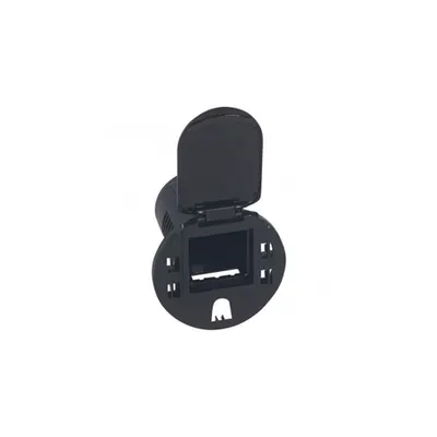 Desk grommet to be equipped - pentru 1 x 2P+E priza - negru