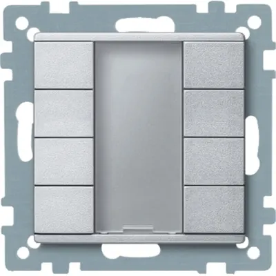 Buton KNX, 8 clapete, Aluminiu, Sistem M