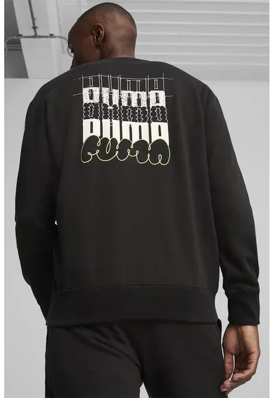 Bluza de trening cu decolteu la baza gatului Classics Brand Love - Alb/Negru