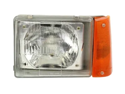 Far fata Stanga (R2, electric, hidraulic, fara motoras, culoare semnalizator: galben) potrivit FIAT PANDA, PANDA/HATCHBACK 1986-2003