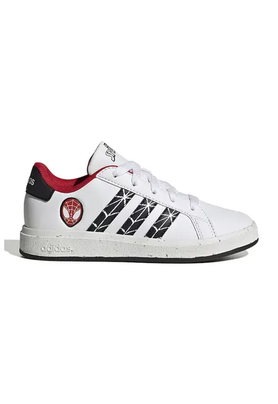 Pantofi sport cu imprimeu cu Spiderman Grand Court - Alb/Negru