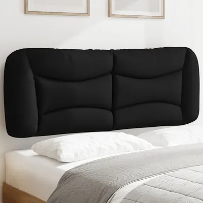 vidaXL Pernă pentru tăblie de pat, Hvar, negru, 140 cm, material textil