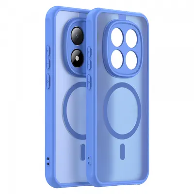 Husa MagSafe pentru Xiaomi Redmi Note 15 Pro 5G, Techsuit, HaloFrost II, Albastra