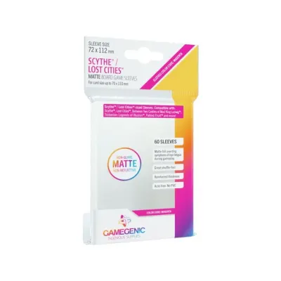 Sleeve-uri Gamegenic Scythe/Lost Cities - Matte Clear (60 Bucati)