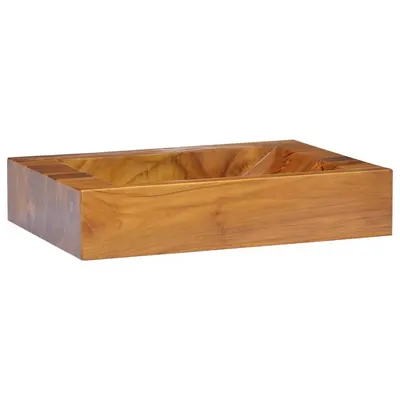vidaXL Chiuvetă, 50x35x10 cm, lemn masiv de tec