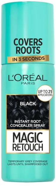L'Oréal Magic Retouch Spray de păr, 1 Black, 75 ml