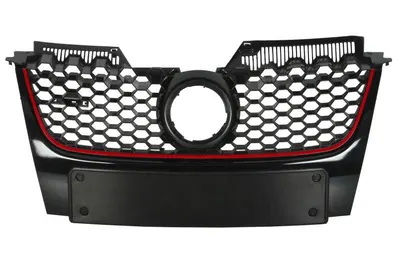 Grila radiator potrivit VW GOLF 5 1.4-3.2 2003-2009 pana in 2009 - (GTI, negru/rosu)