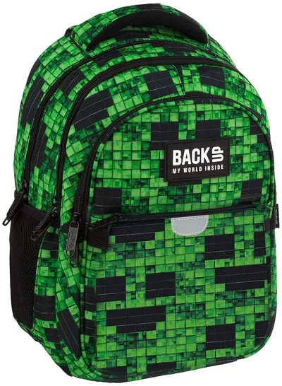 Ghiozdan școlar BackUp P - Pixels, cu 3 compartimente