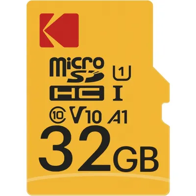Card Memorie microSDHC Kodak Premium Performance, 32Gb, Clasa 10 / UHS-1 U1, Cu Adaptor EKMSDM32GHC10K