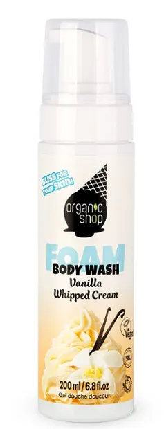 Organic Shop Spumă de duș Vanilla, 200 ml