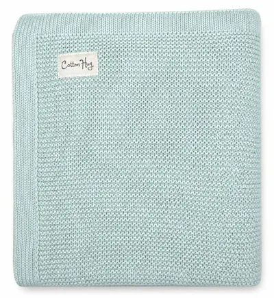 Păturică din bumbac Cotton Hug - Organic, 80 x 100 cm, cer