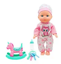 Set de joacă OCIE - Păpușă cu leagăn unicorn, 30 cm