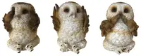 Set de statuete Nemesis Now Adult: Gothic - Three Wise Brown Owls, 7 cm