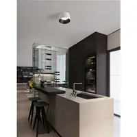 Plafoniera ATIL Nisipiu Alb & Negru Aluminiu & Otel LED 24 Wat 220-240Volt 1268Lm 3000K IP20