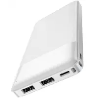 Baterie Externa HOCO J72, 10000mAh, 10W, 2 x USB-A, Alba