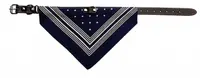 Zgarda din piele, cu bandana, rezistenta, 35 cm x 1.2 cm