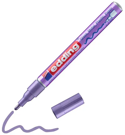 Marker permanent Edding 751 - Mov metalic