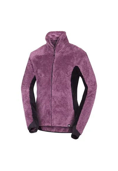 Jacheta din fleece cu fermoar si buzunare cu fermoar - pentru drumetii Melisa - Bordeaux