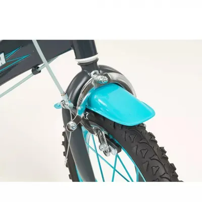 Bicicleta copii Toimsa Blue Ice 16 inch, cu roti ajutatoare si sticluta de apa cu suport, frana de mana pe ambele roti, de la 5 ani, inaltimea intre 110-120 cm, scaun si ghidon reglabile pe inaltime