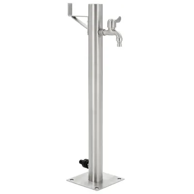 vidaXL Coloană de apă de grădină, 65 cm, oțel inoxidabil, rotund