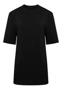 Rochie-tricou cu croiala supradimensionata Raya - Negru