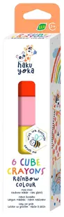 Cuburi creioane cerate eco Haku Yoka - Curcubeu, 6 buc