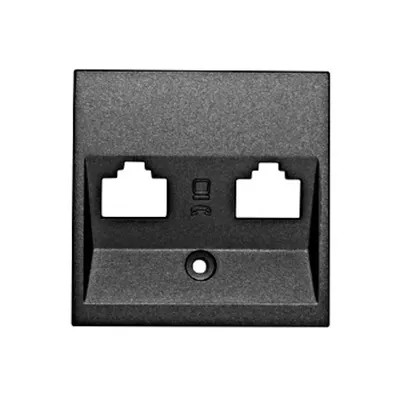 Mască pentru priză 2xRJ45 TOOLLESS LINE, antracit