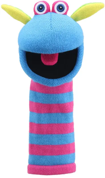 Păpușă de teatru The Puppet Company - Monstru de șosetă Scorch, 38 cm