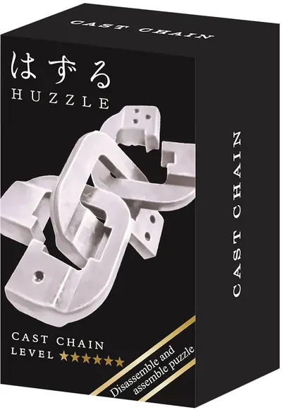 Puzzle logic metalic Hanayama - Mini Huzzle Cast Chain, silver