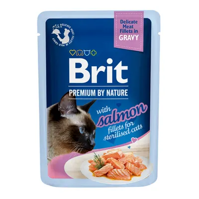 Brit Premium by Nature Cat Delicate Fillets in Gravy with Salmon for Sterilised 85 g