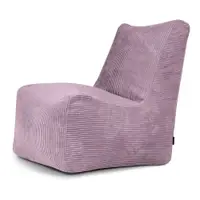 Fotoliu bean bag mov cu tapițerie din catifea reiată Seat Lounge – SLOWDOWN