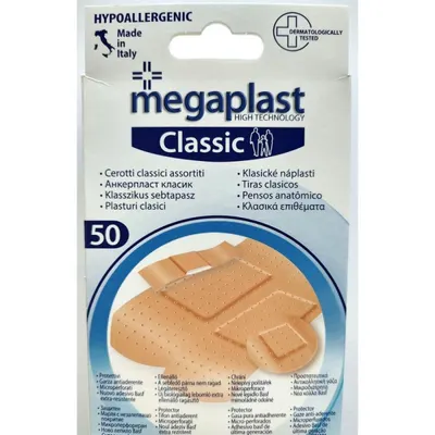 Plasturi Clasici Asortati, Megaplast, 50 Bucati