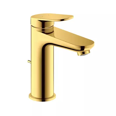 Baterie lavoar Duravit Wave WA1020001034, marime M, cartus ceramic, monocomanda, 171 mm, ventil, Auriu lucios