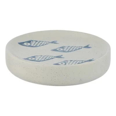 Săpunieră ceramică Wenko Aquamarin, albastru - alb