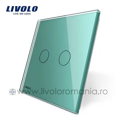 Panou Intrerupator dublu Verde