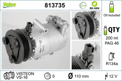 Compresor climatizare potrivit VOLVO C30, S40 II, V50; FORD C-MAX, FOCUS C-MAX, FOCUS II, FOCUS II KOMBI 1.4-2.0ALK 10.03-12.12